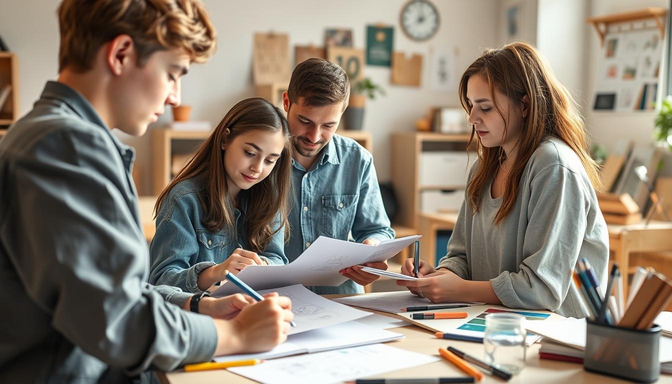 Student developing practical and academic skills