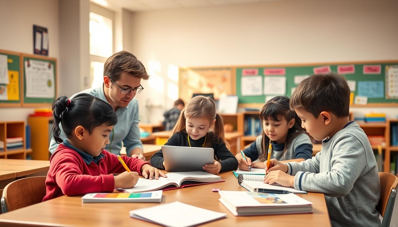 Student using a study guide to organize academic notes